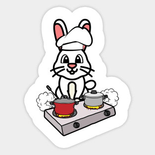 Cute Bunny is cooking Sticker